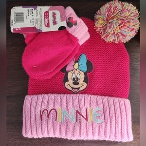 Disney Minnie Mouse Hat and Mittens Set